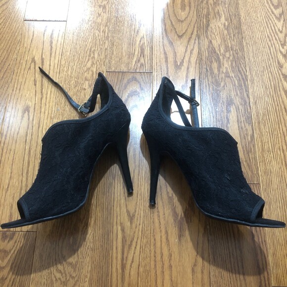 Mix No 6 black Muse Pumps / Heels / Peep toe / shoe - Picture 4 of 11